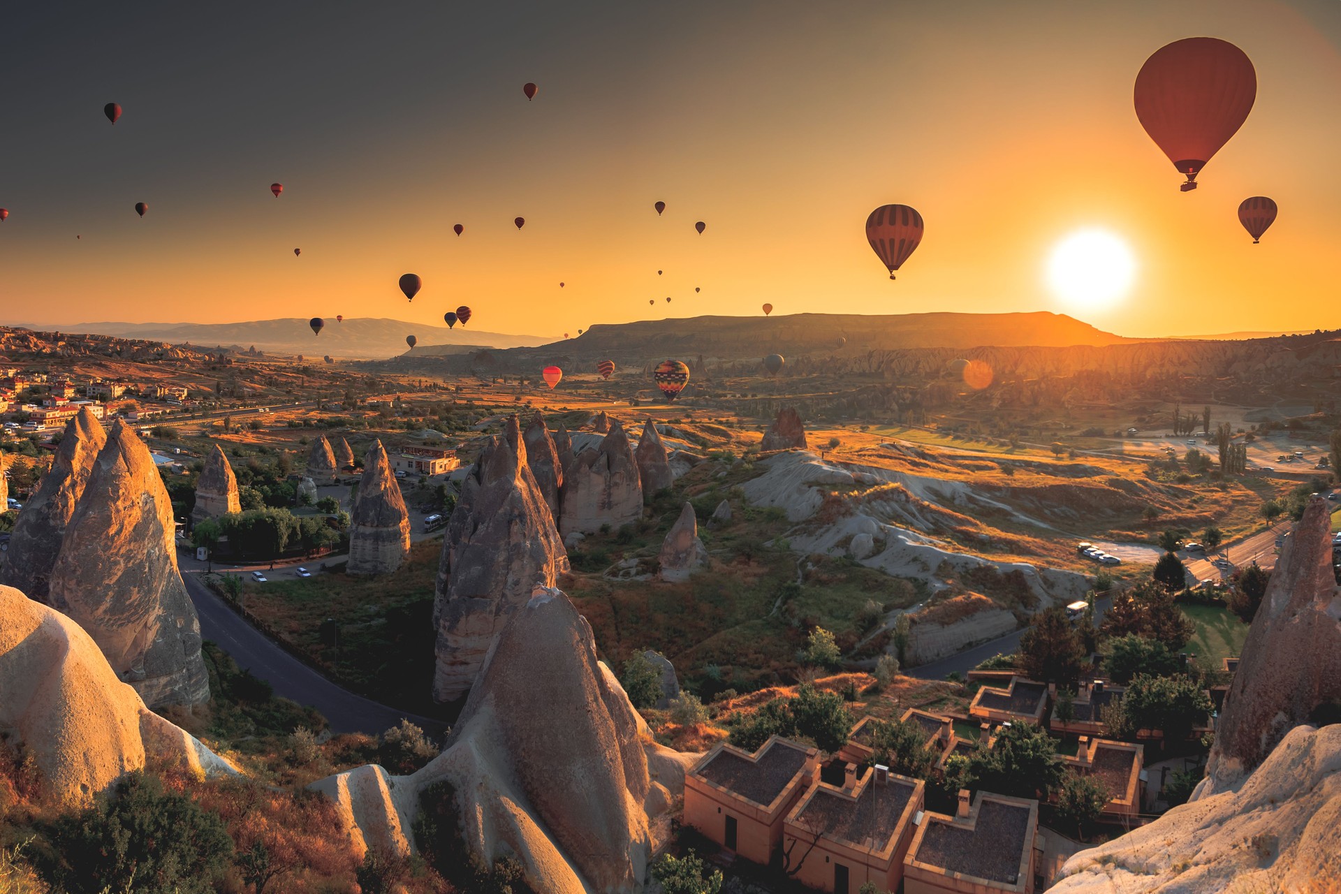 Cappadocia valley at sunrise